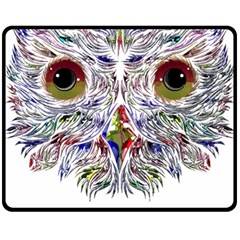 Owl T-shirtowl Color Edition T-shirt Fleece Blanket (medium) by EnriqueJohnson