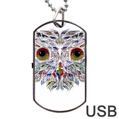 Owl T-shirtowl Color Edition T-shirt Dog Tag Usb Flash (one Side) by EnriqueJohnson