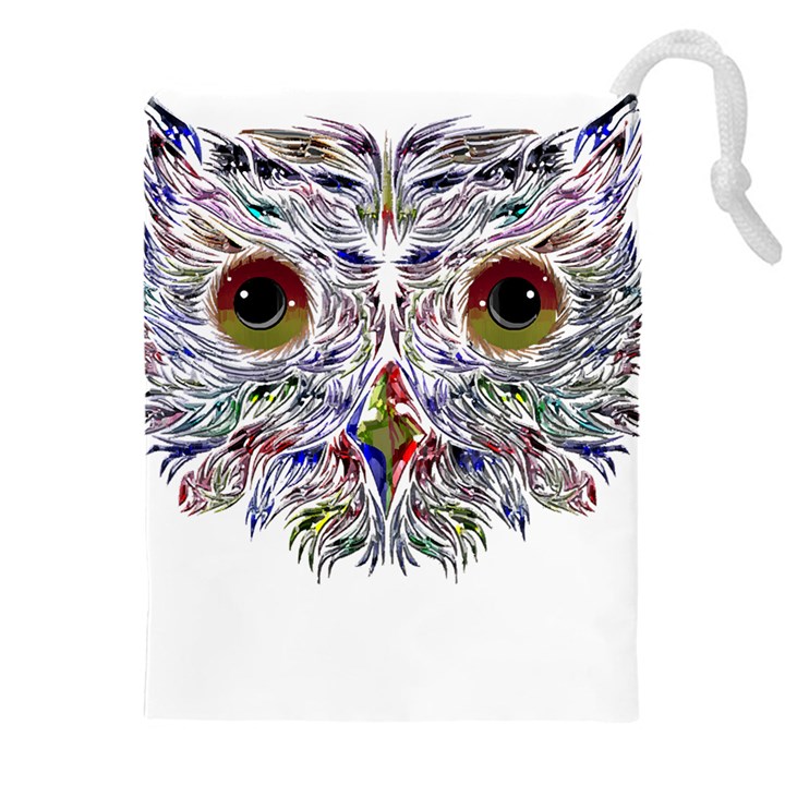 Owl T-shirtowl Color Edition T-shirt Drawstring Pouch (4XL)