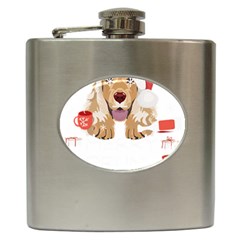 English Cocker Spaniel T- Shirt English Cocker Spaniel Merry Christmas T- Shirt (7) Hip Flask (6 Oz) by ZUXUMI