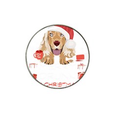 English Cocker Spaniel T- Shirt English Cocker Spaniel Merry Christmas T- Shirt (7) Hat Clip Ball Marker (4 Pack) by ZUXUMI