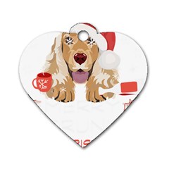 English Cocker Spaniel T- Shirt English Cocker Spaniel Merry Christmas T- Shirt (7) Dog Tag Heart (one Side) by ZUXUMI