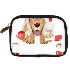 English Cocker Spaniel T- Shirt English Cocker Spaniel Merry Christmas T- Shirt (7) Digital Camera Leather Case by ZUXUMI