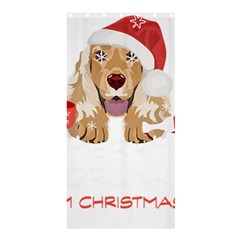 English Cocker Spaniel T- Shirt English Cocker Spaniel Merry Christmas T- Shirt (7) Shower Curtain 36  X 72  (stall)  by ZUXUMI