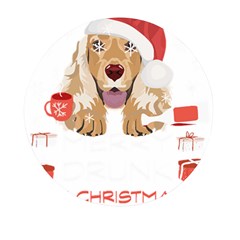 English Cocker Spaniel T- Shirt English Cocker Spaniel Merry Christmas T- Shirt (7) Mini Round Pill Box by ZUXUMI