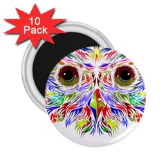 Owl T-shirtowl Color Full For Light Color T-shirt T-shirt 2 25  Magnets (10 Pack)  by EnriqueJohnson