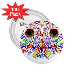 Owl T-shirtowl Color Full For Light Color T-shirt T-shirt 2 25  Buttons (100 Pack)  by EnriqueJohnson