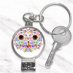 Owl T-shirtowl Color Full For Light Color T-shirt T-shirt Nail Clippers Key Chain Front