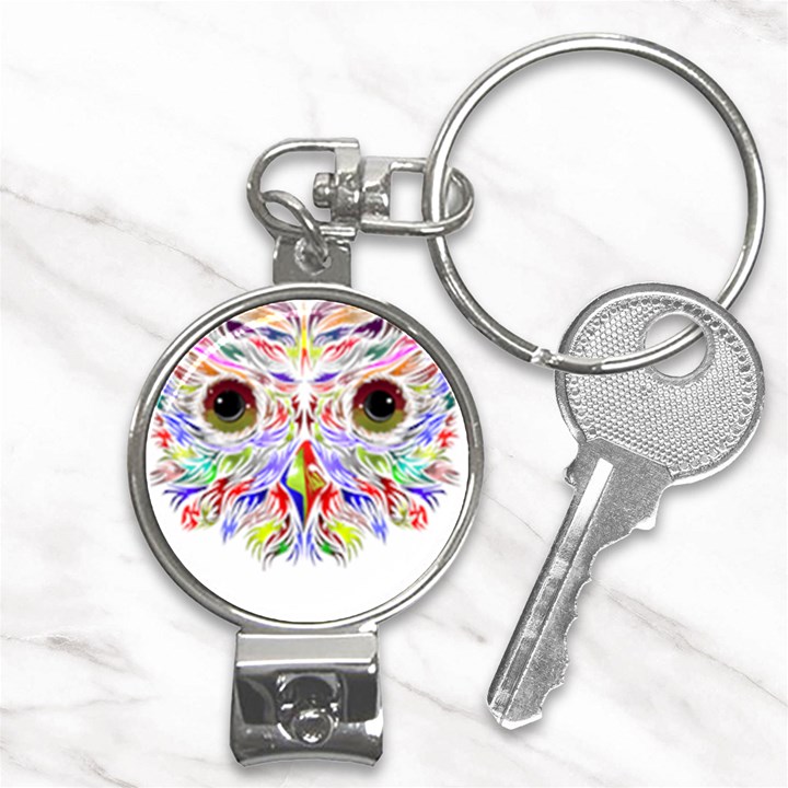 Owl T-shirtowl Color Full For Light Color T-shirt T-shirt Nail Clippers Key Chain