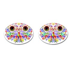 Owl T-shirtowl Color Full For Light Color T-shirt T-shirt Cufflinks (oval) by EnriqueJohnson