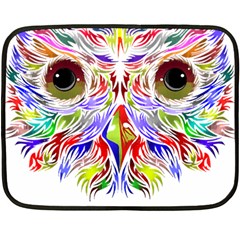 Owl T-shirtowl Color Full For Light Color T-shirt T-shirt Two Sides Fleece Blanket (mini) by EnriqueJohnson