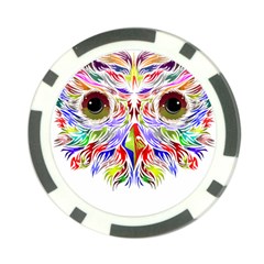 Owl T-shirtowl Color Full For Light Color T-shirt T-shirt Poker Chip Card Guard (10 Pack) by EnriqueJohnson