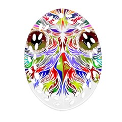 Owl T-shirtowl Color Full For Light Color T-shirt T-shirt Oval Filigree Ornament (two Sides) by EnriqueJohnson