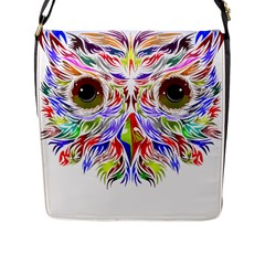 Owl T-shirtowl Color Full For Light Color T-shirt T-shirt Flap Closure Messenger Bag (l) by EnriqueJohnson