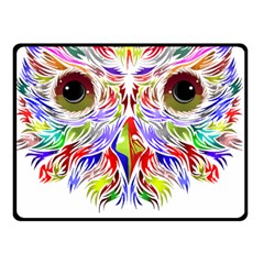 Owl T-shirtowl Color Full For Light Color T-shirt T-shirt Two Sides Fleece Blanket (small) by EnriqueJohnson