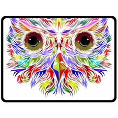 Owl T-shirtowl Color Full For Light Color T-shirt T-shirt Two Sides Fleece Blanket (large) by EnriqueJohnson