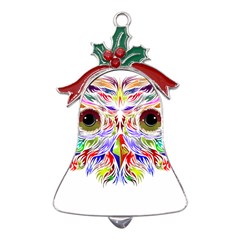 Owl T-shirtowl Color Full For Light Color T-shirt T-shirt Metal Holly Leaf Bell Ornament by EnriqueJohnson