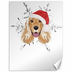 English Cocker Spaniel T- Shirt English Cocker Spaniel Merry Christmas T- Shirt Canvas 18  X 24  by ZUXUMI