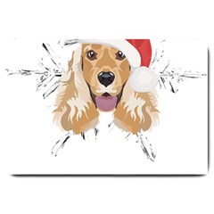 English Cocker Spaniel T- Shirt English Cocker Spaniel Merry Christmas T- Shirt Large Doormat by ZUXUMI