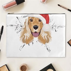 English Cocker Spaniel T- Shirt English Cocker Spaniel Merry Christmas T- Shirt Cosmetic Bag (xl) by ZUXUMI