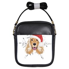 English Cocker Spaniel T- Shirt English Cocker Spaniel Merry Christmas T- Shirt Girls Sling Bag by ZUXUMI