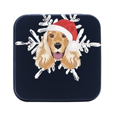 English Cocker Spaniel T- Shirt English Cocker Spaniel Merry Christmas T- Shirt Square Metal Box (black)