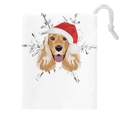 English Cocker Spaniel T- Shirt English Cocker Spaniel Merry Christmas T- Shirt Drawstring Pouch (4xl) by ZUXUMI