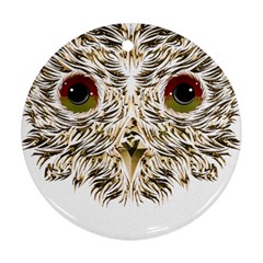 Owl T-shirtowl Gold Edition T-shirt Round Ornament (two Sides) by EnriqueJohnson