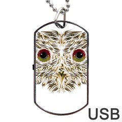 Owl T-shirtowl Gold Edition T-shirt Dog Tag Usb Flash (two Sides) by EnriqueJohnson