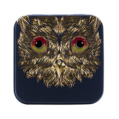 Owl T-shirtowl Gold Edition T-shirt Square Metal Box (black)