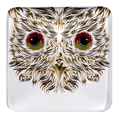 Owl T-shirtowl Gold Edition T-shirt Square Glass Fridge Magnet (4 Pack) by EnriqueJohnson