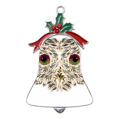 Owl T-shirtowl Gold Edition T-shirt Metal Holly Leaf Bell Ornament by EnriqueJohnson