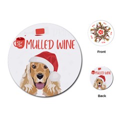 English Cocker Spaniel T- Shirt English Cocker Spaniel Mulled Wine Christmas T- Shirt Playing Cards Single Design (round) by ZUXUMI