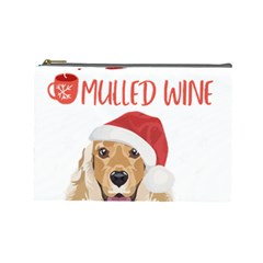 English Cocker Spaniel T- Shirt English Cocker Spaniel Mulled Wine Christmas T- Shirt Cosmetic Bag (large)