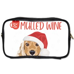 English Cocker Spaniel T- Shirt English Cocker Spaniel Mulled Wine Christmas T- Shirt Toiletries Bag (one Side) by ZUXUMI