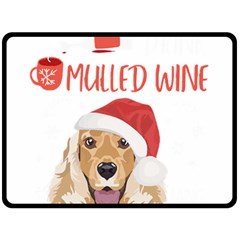 English Cocker Spaniel T- Shirt English Cocker Spaniel Mulled Wine Christmas T- Shirt Fleece Blanket (large) by ZUXUMI