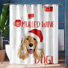 English Cocker Spaniel T- Shirt English Cocker Spaniel Mulled Wine Christmas T- Shirt Shower Curtain 60  X 72  (medium)  by ZUXUMI