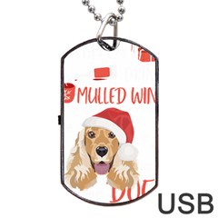 English Cocker Spaniel T- Shirt English Cocker Spaniel Mulled Wine Christmas T- Shirt Dog Tag Usb Flash (one Side) by ZUXUMI