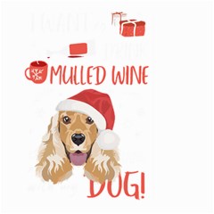 English Cocker Spaniel T- Shirt English Cocker Spaniel Mulled Wine Christmas T- Shirt Large Garden Flag (two Sides) by ZUXUMI