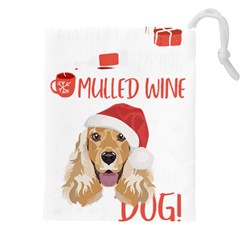 English Cocker Spaniel T- Shirt English Cocker Spaniel Mulled Wine Christmas T- Shirt Drawstring Pouch (4xl) by ZUXUMI