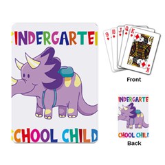 Enrollment Boy T- Shirt Goodbye Kindergarten I Am A Schoolchild Now! T- Shirt (1) Playing Cards Single Design (rectangle) by ZUXUMI