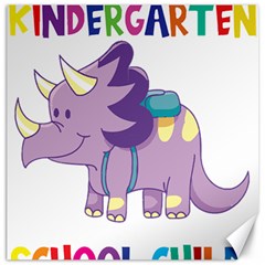 Enrollment Boy T- Shirt Goodbye Kindergarten I Am A Schoolchild Now! T- Shirt (1) Canvas 20  X 20  by ZUXUMI