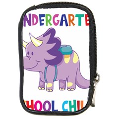 Enrollment Boy T- Shirt Goodbye Kindergarten I Am A Schoolchild Now! T- Shirt (1) Compact Camera Leather Case by ZUXUMI