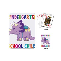 Enrollment Boy T- Shirt Goodbye Kindergarten I Am A Schoolchild Now! T- Shirt (1) Playing Cards Single Design (mini)