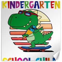 Enrollment Boy T- Shirt Goodbye Kindergarten I Am A Schoolchild Now! T- Shirt (2) Canvas 16  X 16  by ZUXUMI