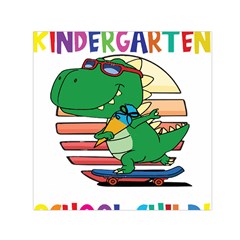 Enrollment Boy T- Shirt Goodbye Kindergarten I Am A Schoolchild Now! T- Shirt (2) Square Satin Scarf (30  X 30 ) by ZUXUMI