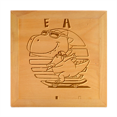 Enrollment Boy T- Shirt Goodbye Kindergarten I Am A Schoolchild Now! T- Shirt (2) Wood Photo Frame Cube by ZUXUMI