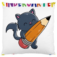 Enrollment Boy T- Shirt Goodbye Kindergarten I Am A Schoolchild Now! T- Shirt (3) Large Cushion Case (two Sides) by ZUXUMI