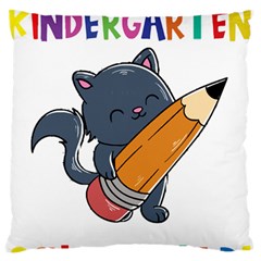 Enrollment Boy T- Shirt Goodbye Kindergarten I Am A Schoolchild Now! T- Shirt (3) Standard Premium Plush Fleece Cushion Case (one Side) by ZUXUMI