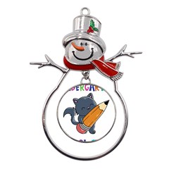 Enrollment Boy T- Shirt Goodbye Kindergarten I Am A Schoolchild Now! T- Shirt (3) Metal Snowman Ornament